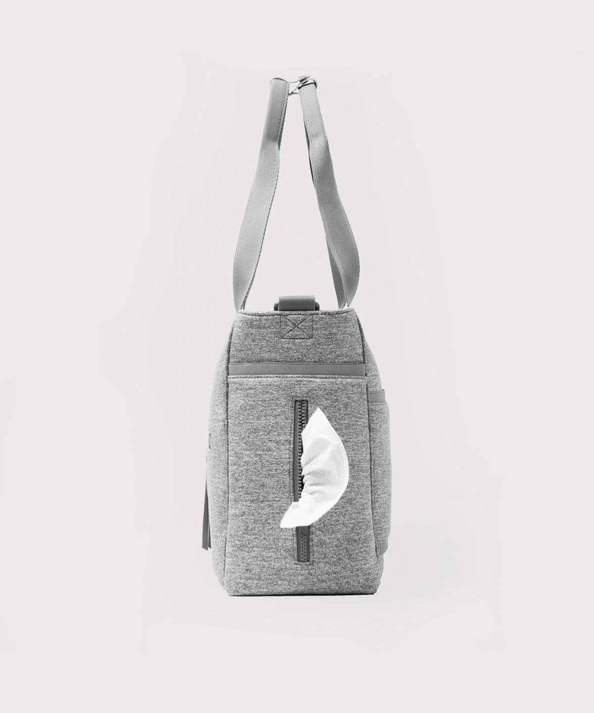 Wade Diaper Tote in Heather Grey