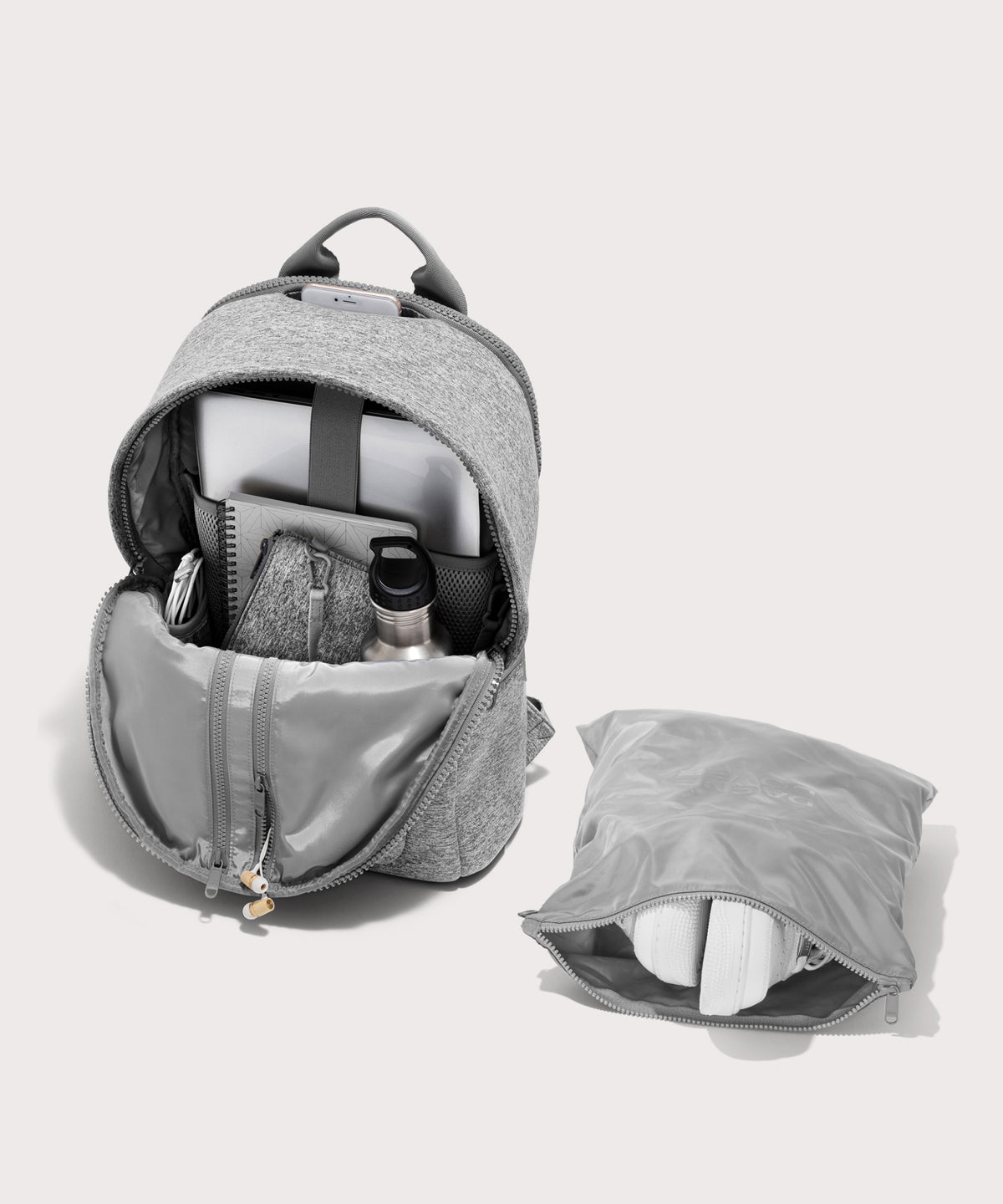 Dakota Backpack in Heather Grey, Large