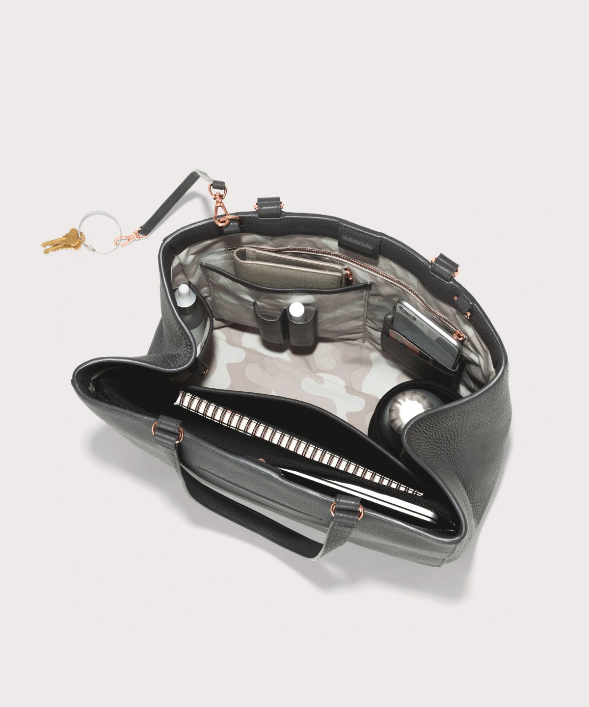 Allyn Tote in Graphite, Large