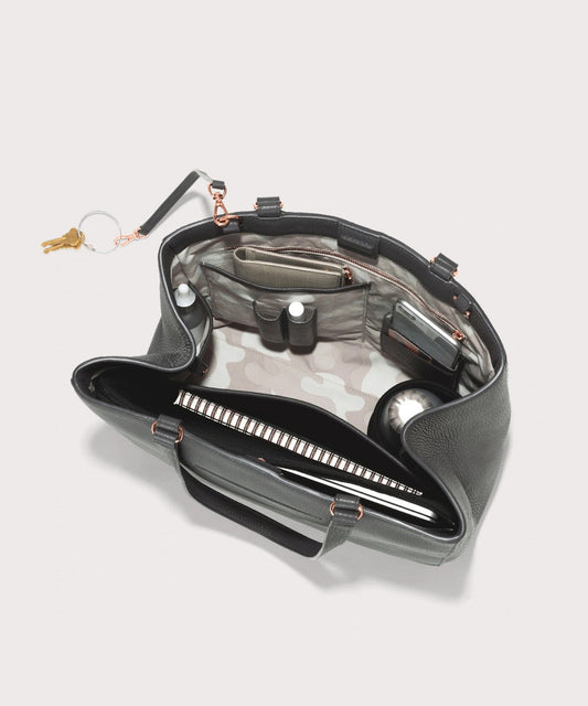 Allyn Tote in Graphite, Large